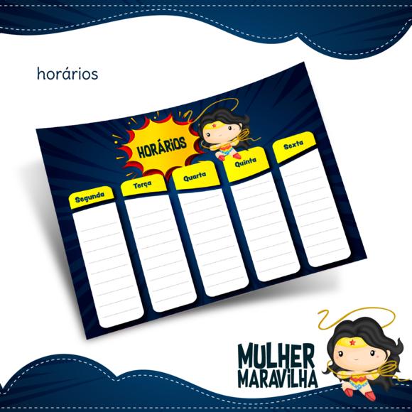 Kit Digital Volta as Aulas - Mulher Maravilha