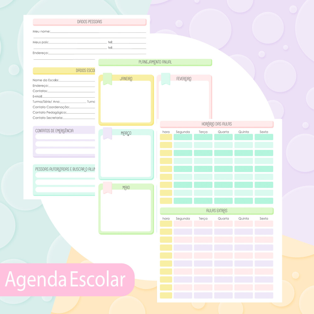 Agenda Escolar - Pop It
