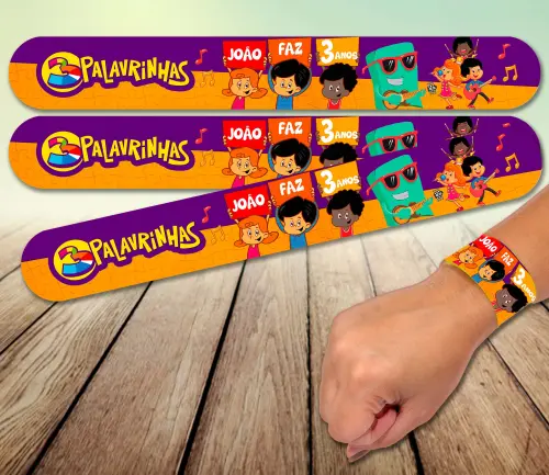 Pulseira bate enrola - 3 Palavrinhas