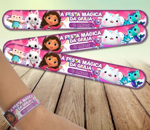 Pulseira bate enrola - A casa magica da gaby