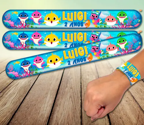 Pulseira bate enrola - Baby Shark