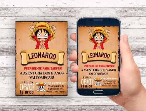 Convite Virtual - One Piece