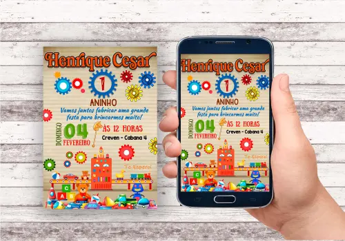 Convite Virtual - Fabrica de Brinquedos