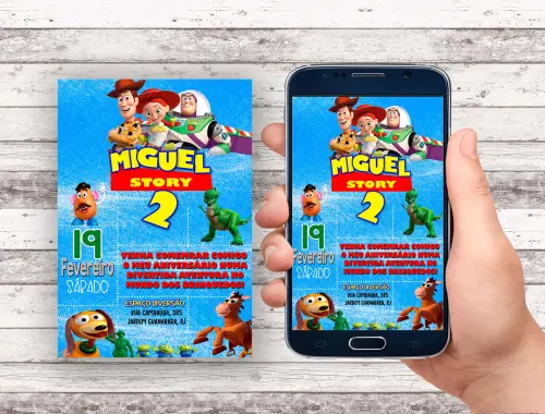 Convite Virtual - Toy Story