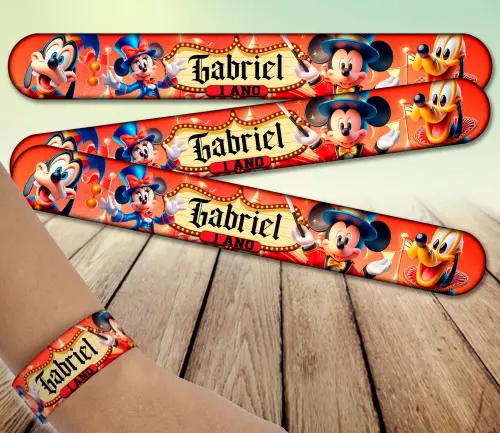 Pulseira bate enrola - Circo do Mickey