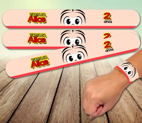 Pulseira bate enrola - Turma da Monica