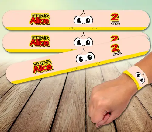 Pulseira bate enrola - Turma da Monica