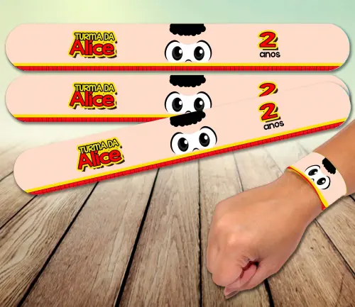 Pulseira bate enrola - Turma da Monica