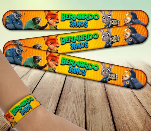 Pulseira bate enrola - Zootopia
