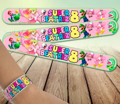 Pulseira bate enrola - Princesa Peach