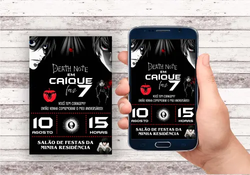 Convite Virtual - Death Note