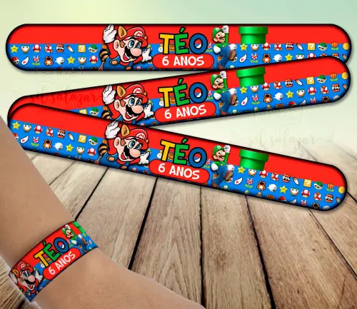 Pulseira bate enrola - Super Mario