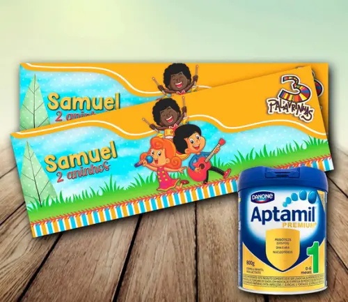 Adesivo para Lata Leite em Po - 3 Palavrinhas (800g)