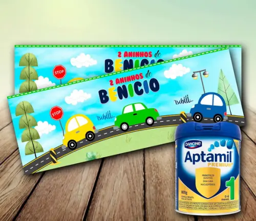 Adesivo para Lata Leite em Po - Carrinhos (800g)