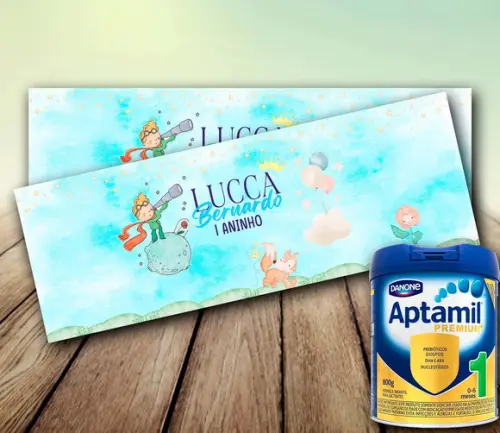 Adesivo para Lata Leite em Po - Pequeno Principe (800g)