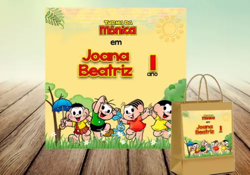 Adesivo Sacolinha - Turma da Monica (digital)