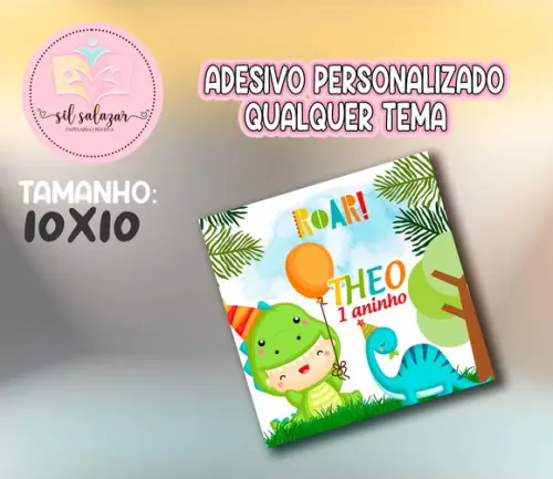 Adesivo Sacolinha P - Dino Baby