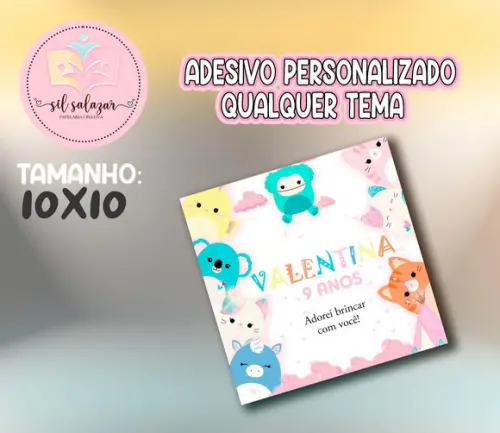 Adesivo Sacolinha P - Squishmallow