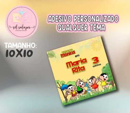 Adesivo Sacolinha P - Turma da Monica