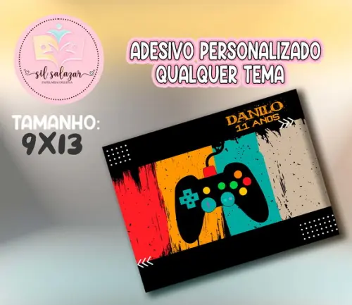 Adesivo Sacolinha P - Video Game