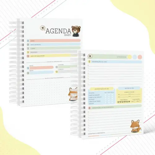 Agenda Berçario - Animais Vintage