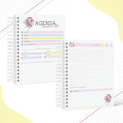 Agenda Escolar 2026 - Fada - Não Datada
