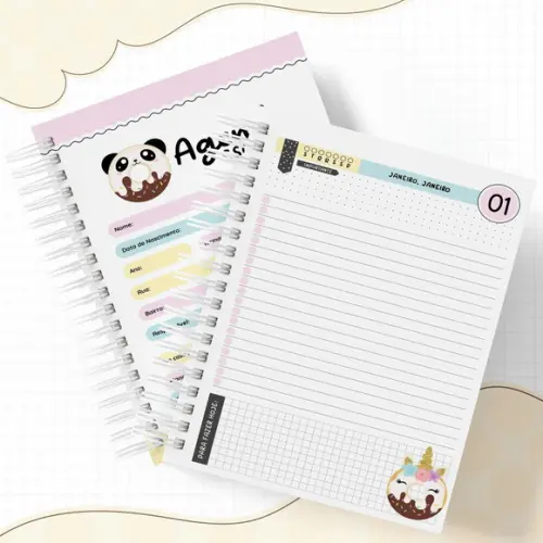 Agenda Escolar 2026 - Panda Donuts