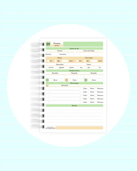 Agenda Escolar ou Baby Datada 2026 - Dragao Camping Puket