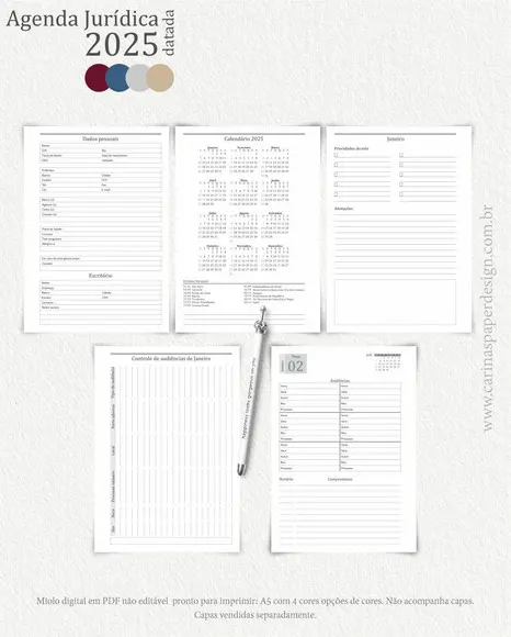 Agenda Jurídica + Caderno de Processos 2026