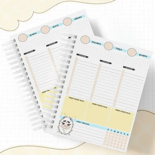 Agenda Rotina de Estudos - Animais Ballet