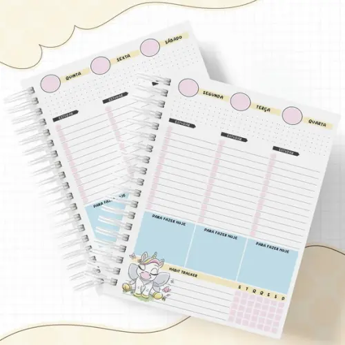 Agenda Rotina de Estudos - Unicornio 02