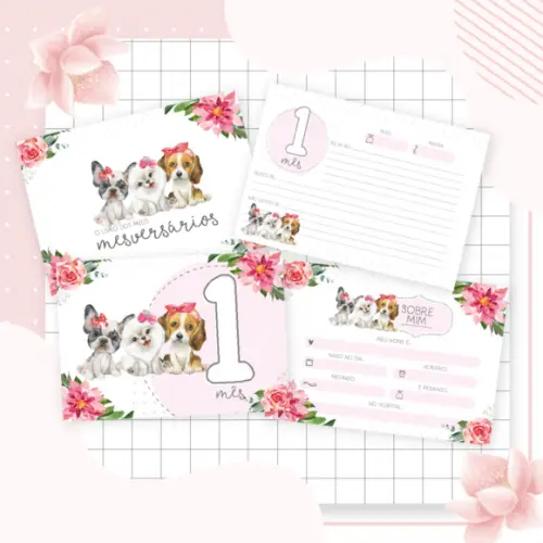 Álbum Mesversário - Cachorro Menina