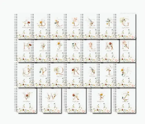 Arquivo Digital - Capas Floral Alfabeto 02