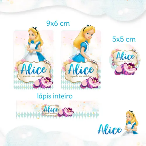 Arquivo digital Etiqueta Escolar - Alice
