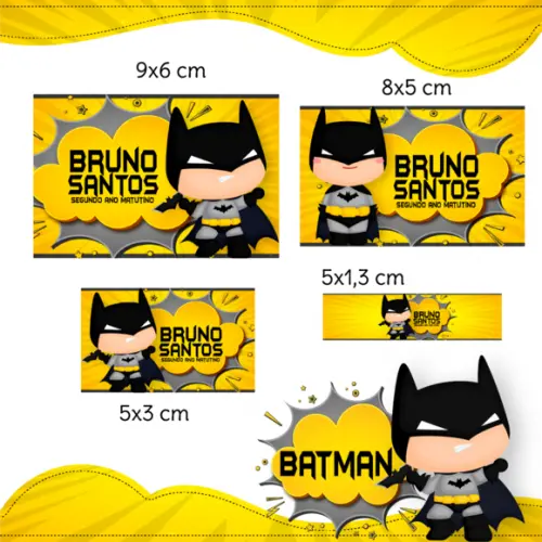 Arquivo digital Etiqueta Escolar - Batman