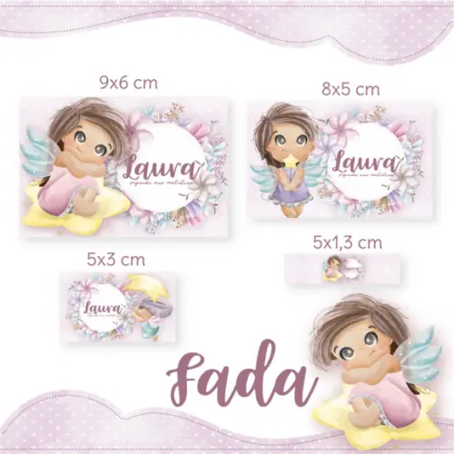 Arquivo digital Etiqueta Escolar - Fada