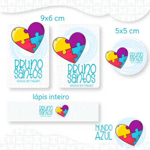 Arquivo Digital Etiqueta Escolar - Mundo Azul