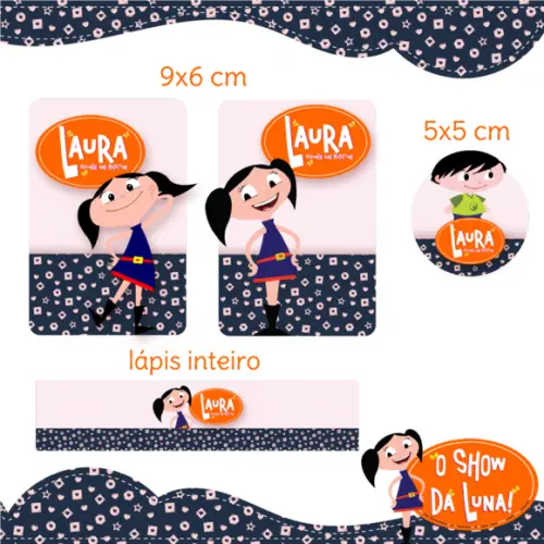 Arquivo digital Etiqueta Escolar - Show da Luna