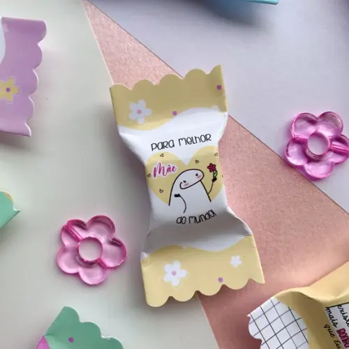 Bala Personalizada Caramelo - Dia das Mães (100un)