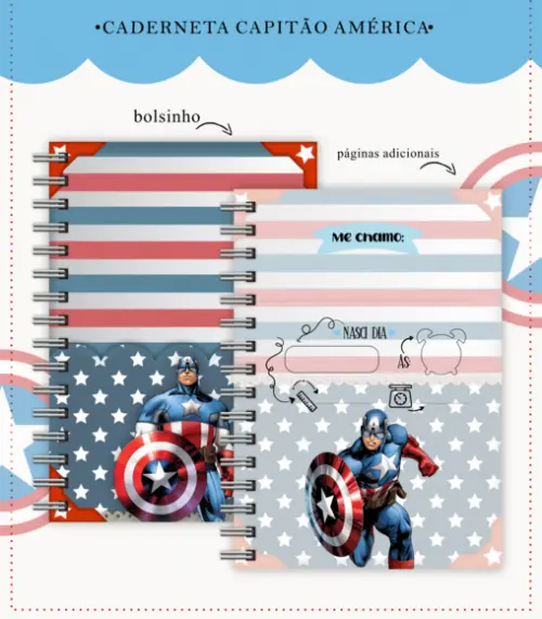 Caderneta De Vacina - Capitão America