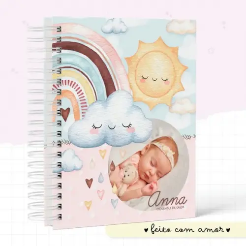 Caderneta de Vacina - Chuva de Amor Menina 02
