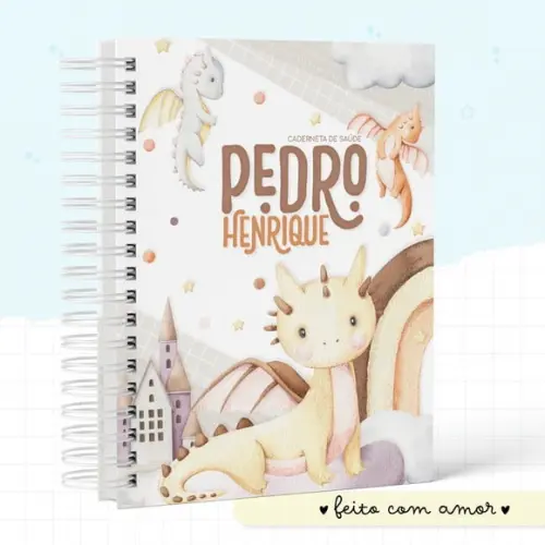 Caderneta de Vacina - Dragoes Baby + Chaveiro