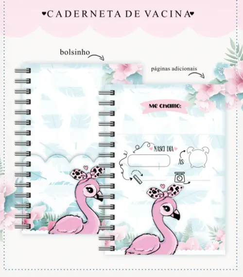 Caderneta De Vacina - Flamingo