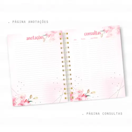 Caderneta De Vacina - Floral 02