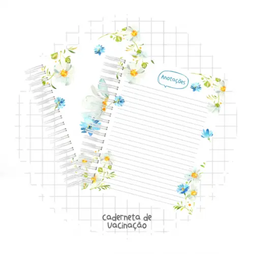 Caderneta de Vacina - Floral