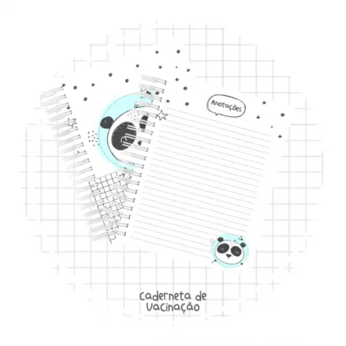 Caderneta de Vacina - Panda Escandinavo