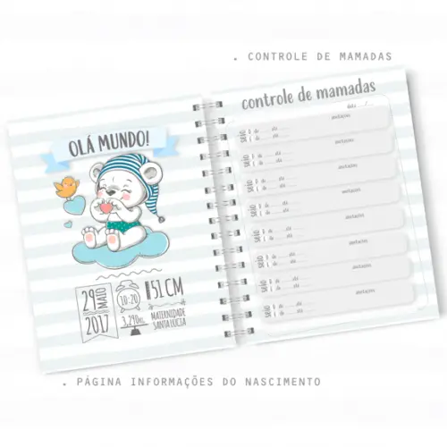 Caderneta de Vacina - Ursinho 02