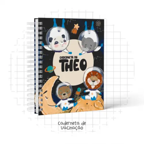Caderneta De Vacinação - Animais Astronauta