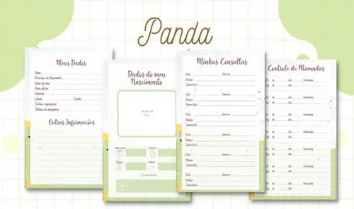 Caderneta de Vacinação - Panda Menino 03