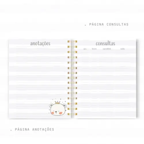 Caderneta de Vacinação - Urso Príncipe